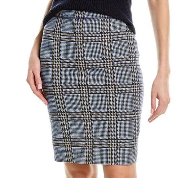 J McLaughlin Halle Reversible Skirt Navy Khaki Hilltop Nile Women Size XL - Picture 6 of 12